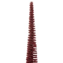 Itens Árvore de Natal decorativa, figura esguia de árvore sobre base de madeira, 60 cm