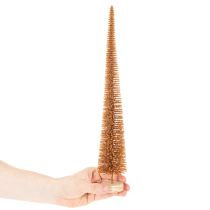 Itens Árvore de Natal artificial, modelo fino, com base de madeira, 40 cm, conjunto de 3 peças.