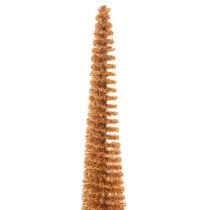 Itens Árvore de Natal artificial, modelo fino, com base de madeira, 40 cm, conjunto de 3 peças.