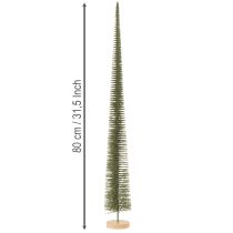Itens Árvore de Natal artificial com base de madeira para decoração natalina, 80 cm