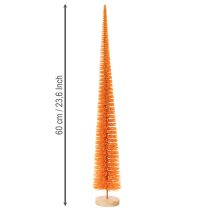 Itens Árvore de Natal artificial decorativa sobre base de madeira, 60 cm
