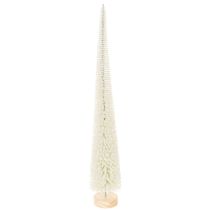 Itens Árvore de Natal decorativa com base de madeira para decoração de inverno, 40 cm, 3 peças