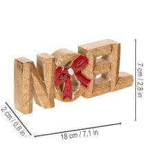Itens Letras "Noel" com laço, decoração de Natal, 18 cm