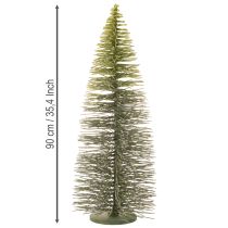 Itens Árvore de Natal artificial verde com suporte para decoração de mesa, 90 cm