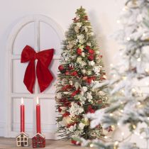 Itens Árvore de Natal artificial verde com suporte para decoração de mesa, 90 cm