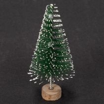 Itens Mini árvores de Natal artificiais para decoração de mesa, cobertas de neve, 6 cm, 12 peças.