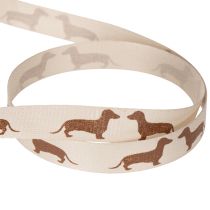 Itens Fita para presentes com estampa de cachorro dachshund para trabalhos manuais e artesanato, 15 mm x 18 m