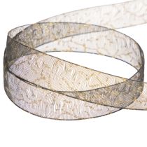 Itens Fita decorativa, fita de organza transparente para decoração de mesa, 15 mm de largura, 20 m de comprimento.