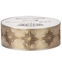 Itens Fita decorativa com estrelas, fita para presentes com borda dimensionalmente estável, 40 mm de largura, 20 m de comprimento.