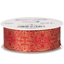 Itens Fita para presentes com estampa festiva para artesanato e decoração, 40 mm x 15 m