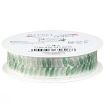 Itens Fita Folhas Verdes Fita Organza Fita Decorativa 25mm 18m