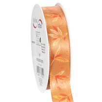 Itens Fita de presente com estampa de outono e folhas para embalagens criativas, 25 mm x 18 m
