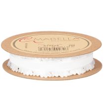 Itens Fita decorativa branca com corações para ideias criativas de artesanato, 20 mm x 15 m