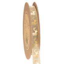 Itens Fita decorativa com desenho de veado, fita natalina, 15 mm x 15 m
