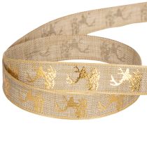 Itens Fita decorativa com desenho de veado, fita natalina, 15 mm x 15 m