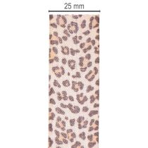 Itens Fita para presentes com estampa animal de leopardo, 25 mm de largura, 18 m de comprimento.
