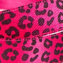 Itens Fita decorativa com estampa de leopardo, rosa, 15 mm x 18 m