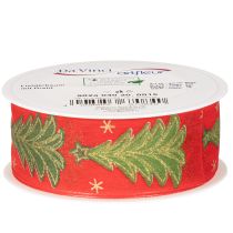 Itens Fita de presente em formato de árvore de Natal com estrelas, 40 mm, 15 m