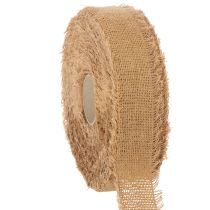 Itens Fita decorativa de algodão, estilo rústico, com franjas, 40 mm, 30 m