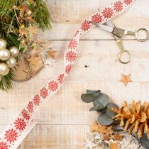 Itens Fita decorativa com flocos de neve, para embrulho de presentes, inverno, 25 mm x 20 m