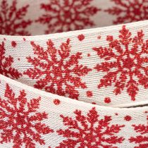 Itens Fita decorativa com flocos de neve, para embrulho de presentes, inverno, 25 mm x 20 m