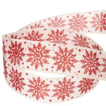 Itens Fita decorativa com flocos de neve, para embrulho de presentes, inverno, 25 mm x 20 m