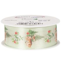 Itens Fita decorativa com motivo de veado, floresta e flores, 40 mm x 15 m