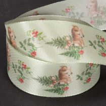 Itens Fita decorativa com motivo de veado, floresta e flores, 40 mm x 15 m