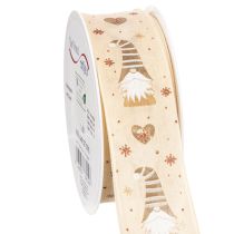 Itens Fita decorativa com gnomos e corações para presentes e artesanato, 40 mm x 15 m