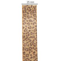 Itens Fita de presente com estampa de leopardo para decoração criativa e arranjos florais, 25 mm x 20 m