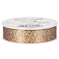 Itens Fita de presente com estampa de leopardo para decoração criativa e arranjos florais, 25 mm x 20 m