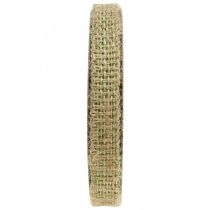 Fita decorativa de juta verde, natureza 12mm Fita de juta colorida decoração de juta 10m