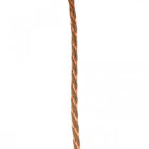 Cordão, fita decorativa, cordão para bijuterias Cobre-cores naturais L20m Ø4cm