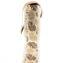 Fita decorativa fita de algodão floresta tropical marrom 30mm 15m