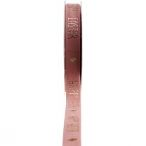 Itens Fita de veludo Fita decorativa Feliz Páscoa rosa 15mm 5m