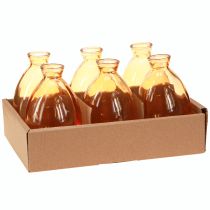 Itens Vaso bulboso vidro mini vasos laranja Ø7cm H12cm 6 peças