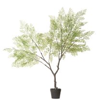 Itens Árvore artificial com folhas delicadas, 120 cm