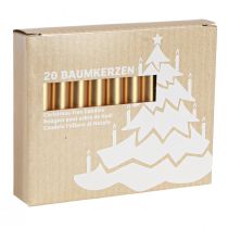 Itens Velas de árvore velas para árvore de Natal douradas 13x105mm 20 un