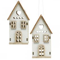 Itens Decorações para árvores de natal, decoração de casa de madeira H7.5cm 6pcs