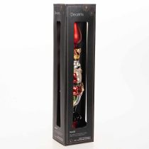 Itens Enfeite de Natal em forma de quebra-nozes vermelho para árvore de Natal, 28 cm, em vidro verdadeiro.