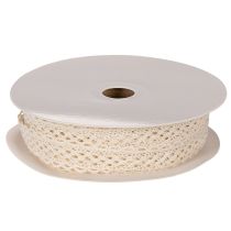 Itens Fita de renda de algodão para decoração e artesanato, 15 mm de largura, 10 m de comprimento.