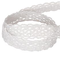 Itens Fita de renda de algodão, fita decorativa fina para artesanato, 15 mm de largura, 10 m de comprimento.