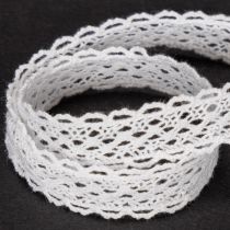 Itens Fita de renda de algodão, fita decorativa fina para artesanato, 15 mm de largura, 10 m de comprimento.