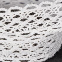 Itens Fita de renda de algodão, fita decorativa fina para artesanato, 15 mm de largura, 10 m de comprimento.