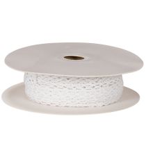 Itens Fita de renda de algodão, fita decorativa fina para artesanato, 15 mm de largura, 10 m de comprimento.