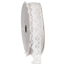 Itens Fita de renda decorativa, acabamento fino em algodão para artesanato, 15 mm de largura, 10 m de comprimento.