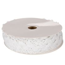 Itens Fita de renda decorativa, acabamento fino em algodão para artesanato, 15 mm de largura, 10 m de comprimento.