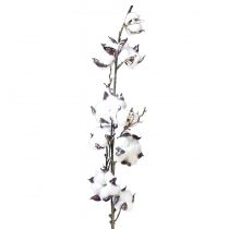 Itens Ramo de algodão flores de algodão artificial marrom branco C95cm