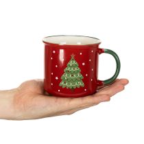 Itens Caneca de Natal com motivo de árvore de Natal, 9 cm