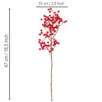 Itens Ramo artificial de azevinho com bagas vermelhas, ramo decorativo para vasos, 47 cm, 3 peças